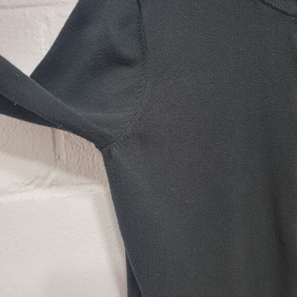 Cielo Black Cardigan 1x Minimalist Green Button Viscose Sweater 536 - Picture 7 of 12